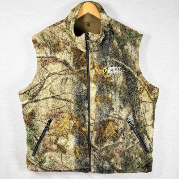 Scent-Blocker Wind Blocker System Layer 2 Reversible Camo Fleece Vest Men LG - Picture 1 of 13
